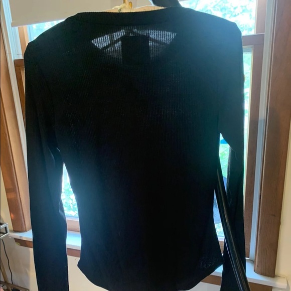 Chaser Brand Black Cozy Rib Shirttail Tee - Picture 4 of 4